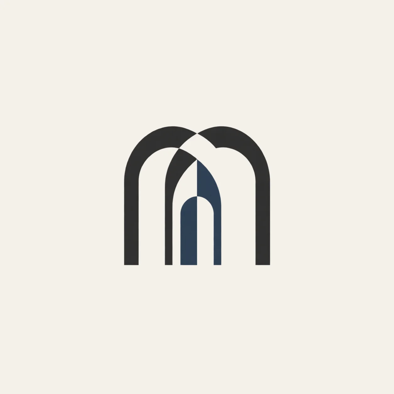 an independent architecture studio; interlocking arches; calm structural clarity