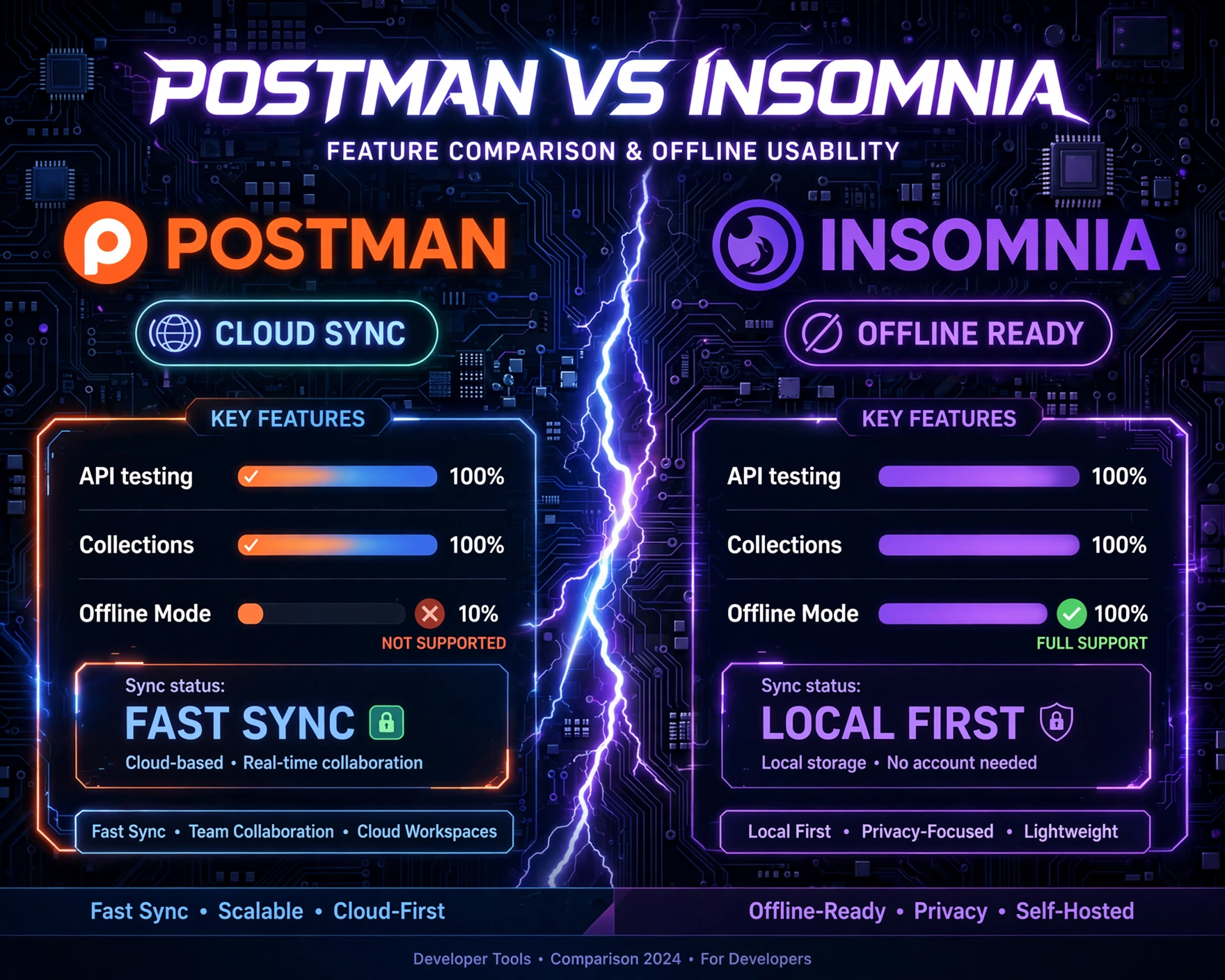 Postman vs Insomnia: Feature Comparison and Offline Usability — 7 Critical Differences You Can’t Ignore