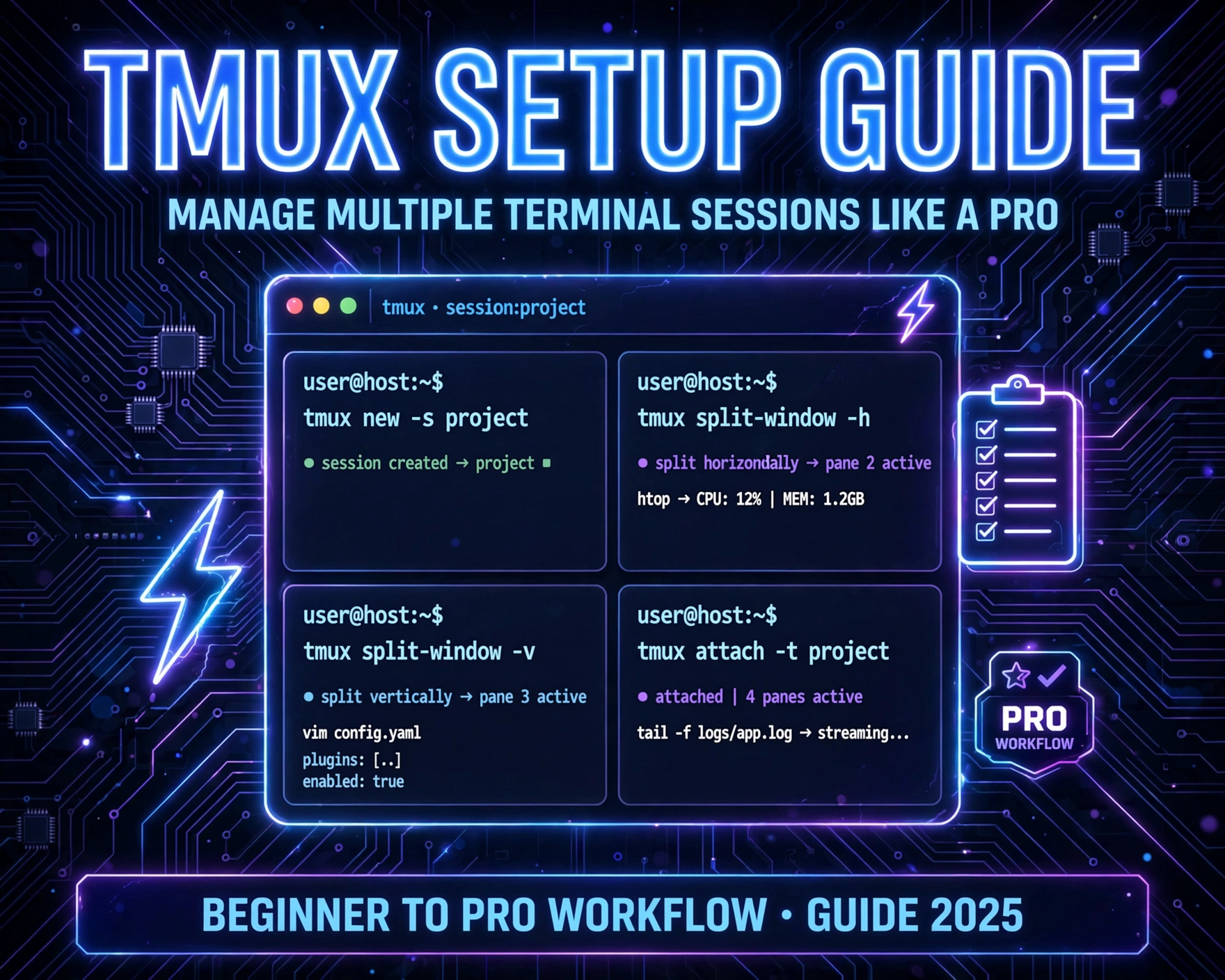 Tmux Setup Guide: Manage Multiple Terminal Sessions Like a Pro — 12 Essential Steps to Master Terminal Multiplexing